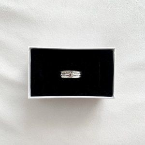 Anthropologie Silver Textured Heart Ring